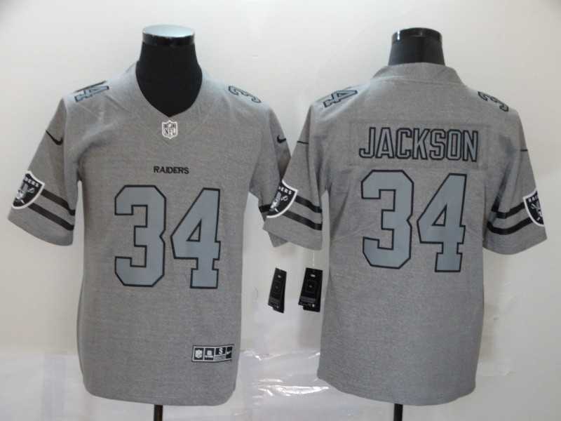 Nike Raiders 34 Bo Jackson 2019 Gray Gridiron Gray Vapor Untouchable Limited Jersey,We sell and wholesale Nike Raiders 34 Bo Jackson 2019 Gray Gridiron Gray Vapor Untouchable Limited Jersey on line form chian!